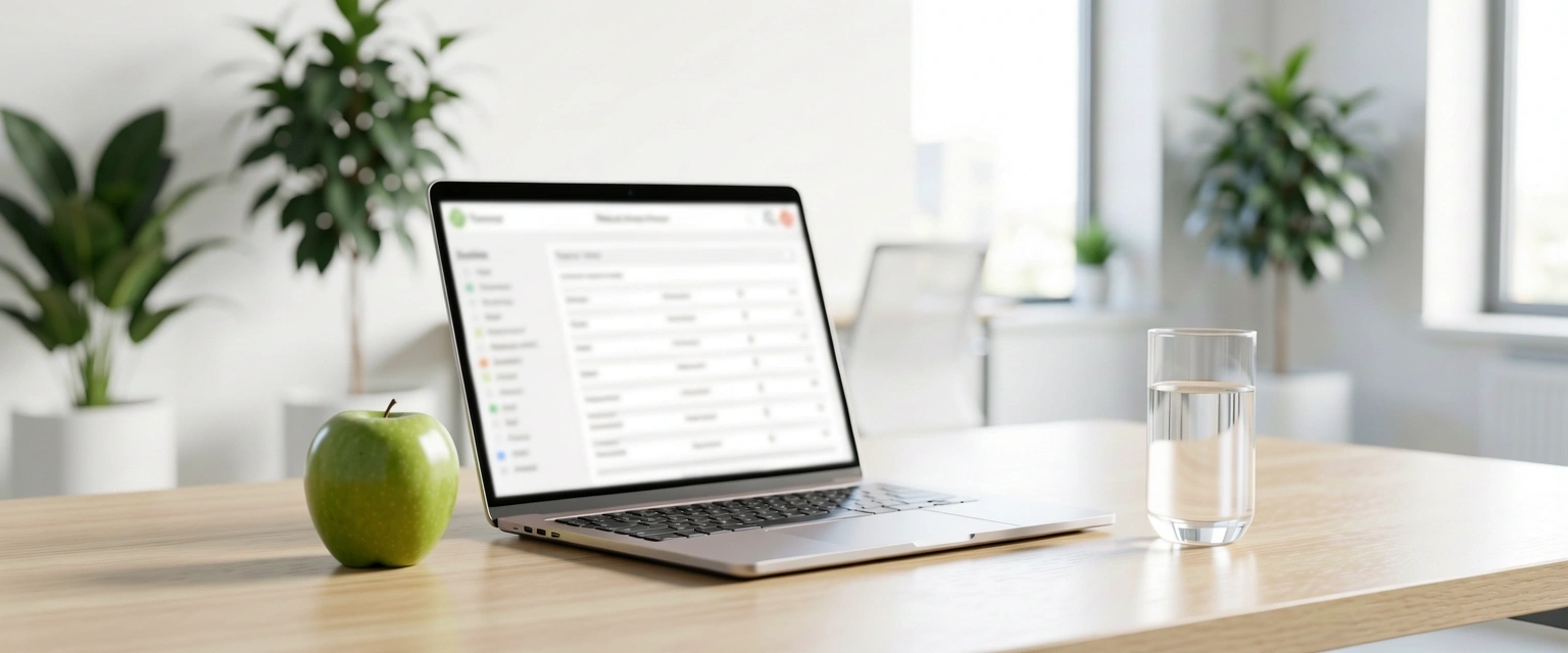 Professionelle Online-Ernährungsberatung Arbeitsplatz